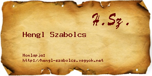 Hengl Szabolcs névjegykártya